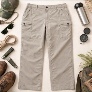 Duluth Trading Pants Mens 44 X 30 Khaki Cargo Ripstop Military Outdoor Hiking